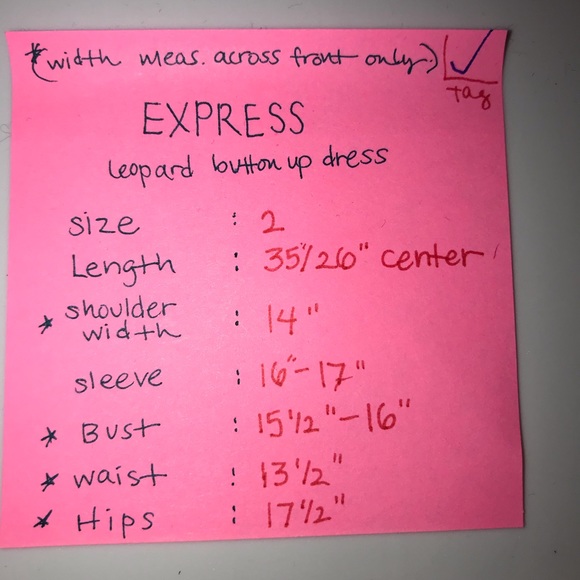 EXPRESS • Leopard 🐆 Button Down Dress/ size (2) - Picture 6 of 6